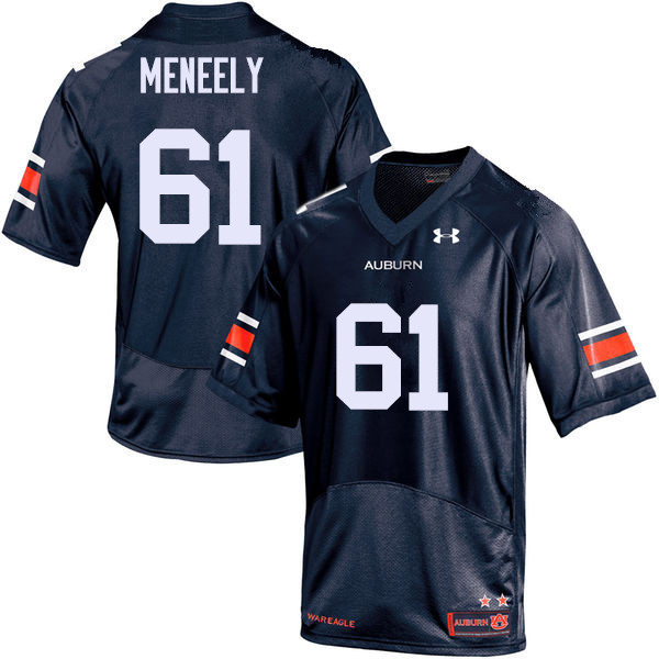 Auburn Tigers Men's Ryan Meneely #61 Navy Under Armour Stitched College NCAA Authentic Football Jersey SEQ1574ET